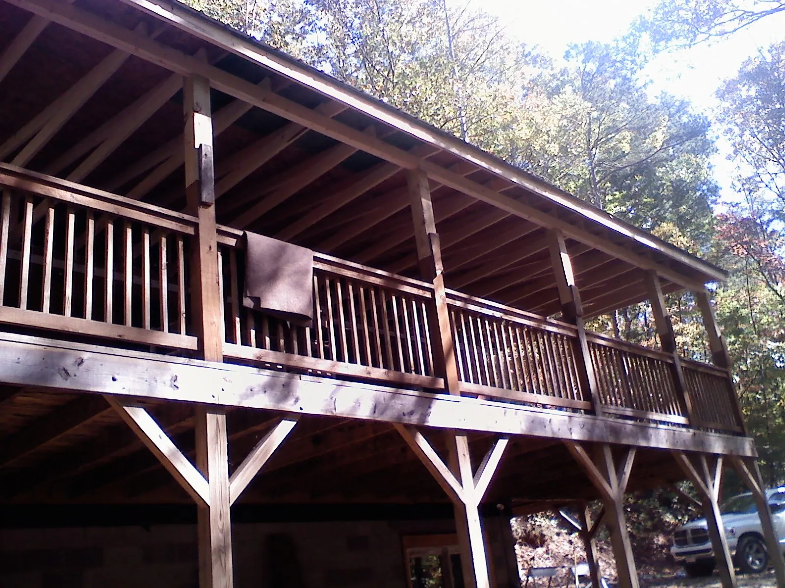 Timber framing under a new elevated porch and deck — Roof Leak Repair in Beechgrove by Roofing Brothers
